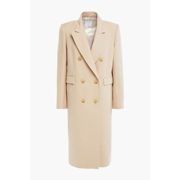Sandro Braven Double-Breasted Wool-Blend Twill Coat - L - Picture 1 of 4